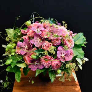 Seasonal bouquet in pink vanda