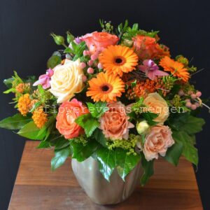 Bouquet de saison orange - saumon